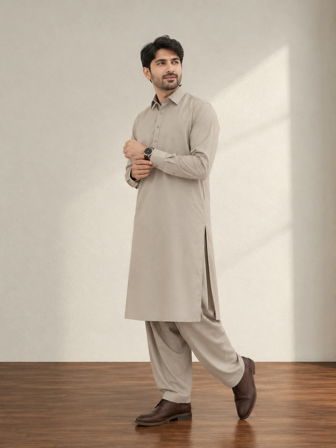 Grapes Green Tehzeeb – Wash & Wear Fabric